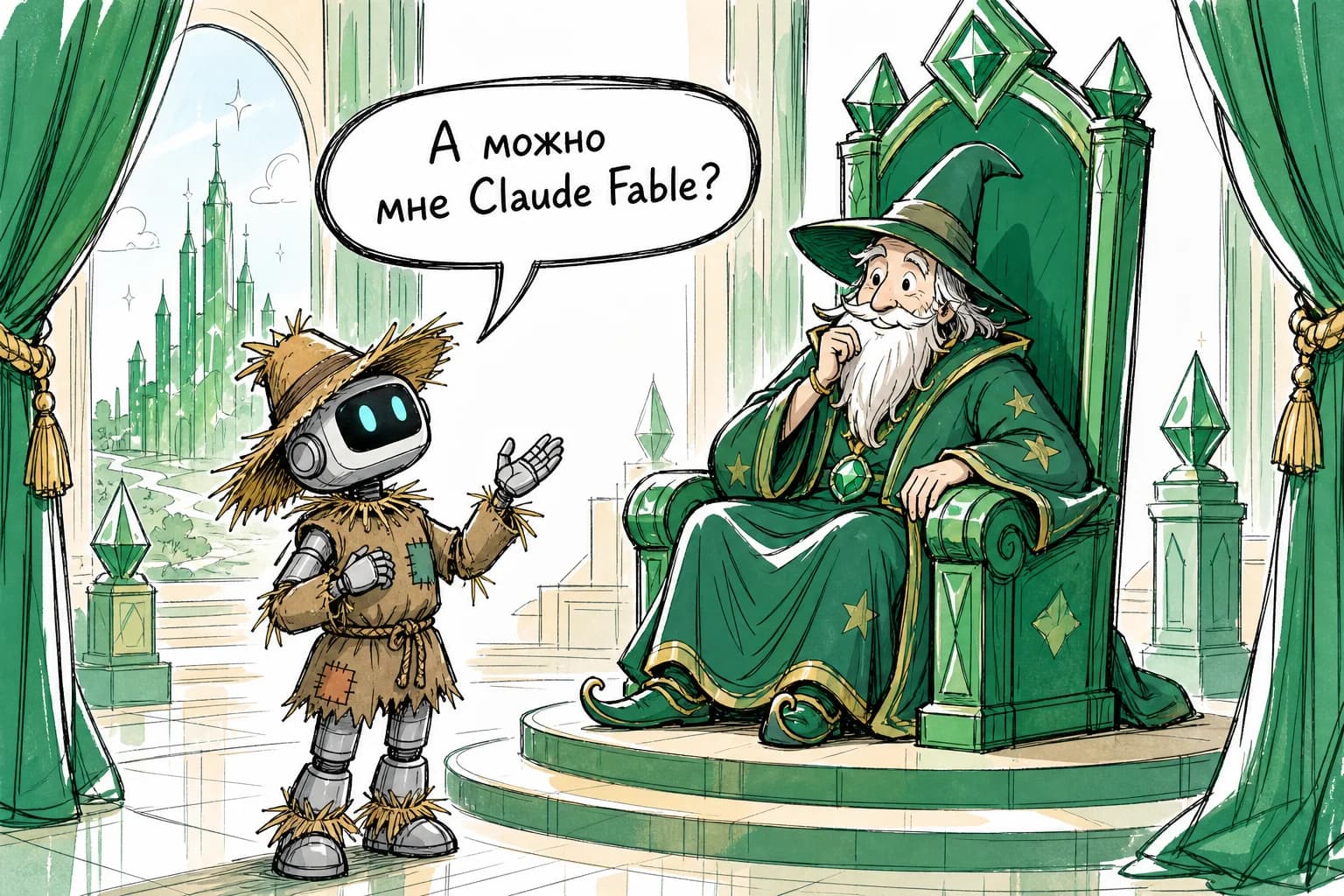 Робот-страшила просит у волшебника Claude Fable
